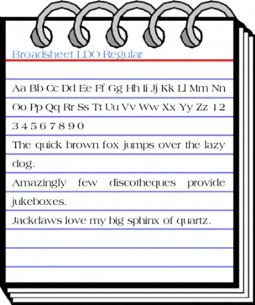 Broadsheet LDO Regular Font