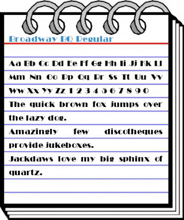 Broadway BQ Regular Font