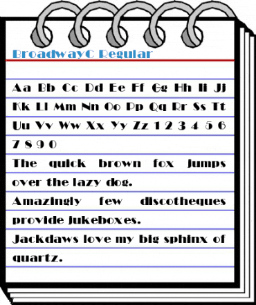BroadwayC Regular Font