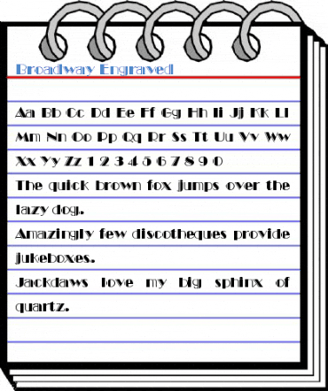 Broadway Engraved Font