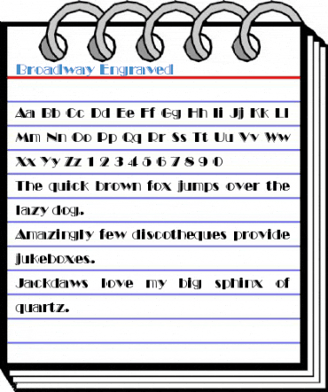 Broadway Engraved Font