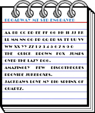 Broadway MT Std Engraved Font