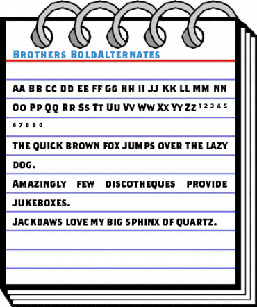 Brothers BoldAlternates Font