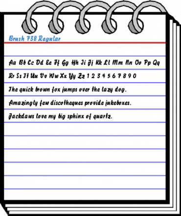 Brush 738 Regular Font