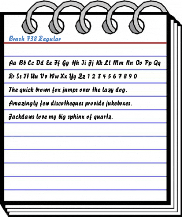 Brush 738 Regular Font