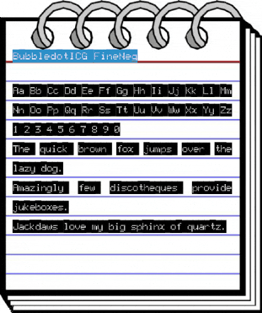 BubbledotICG FineNeg Font