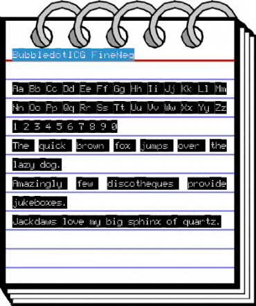 BubbledotICG FineNeg Font