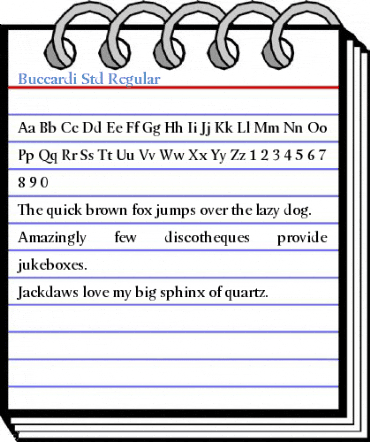 Buccardi Std Regular Font
