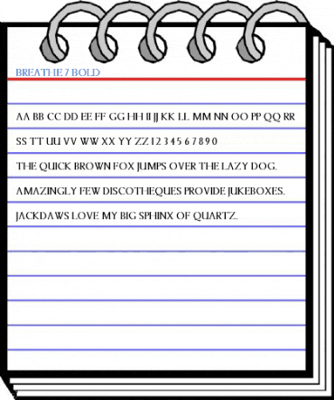 Breathe 7 Bold Font