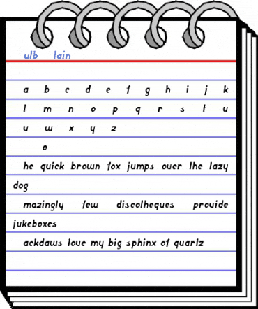 Bulb Plain Font