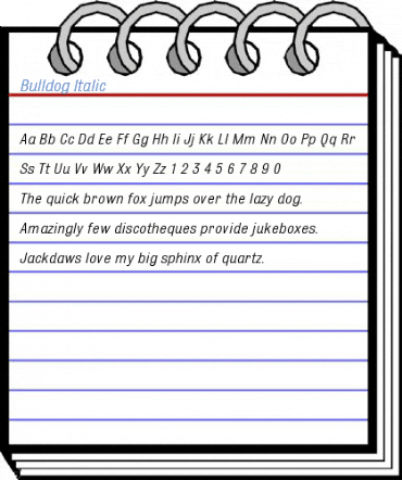 Bulldog Italic Font