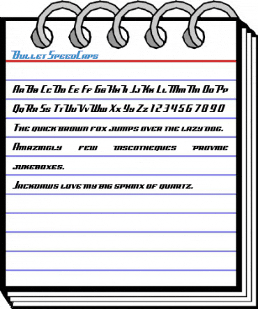Bullet SpeedCaps Font