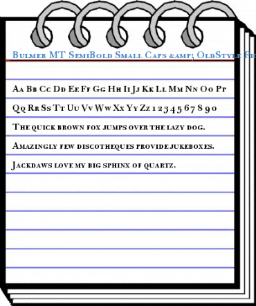 Bulmer MT SemiBold Small Caps & OldStyle Figures Font