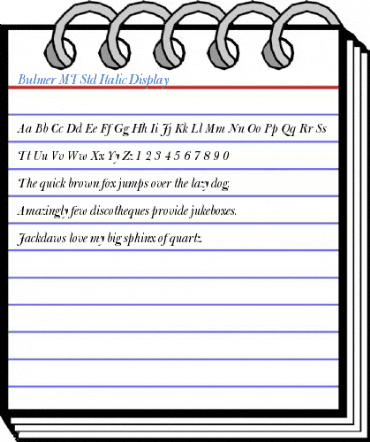 Bulmer MT Std Font