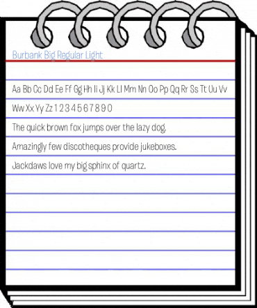 Burbank Big Regular Light Font