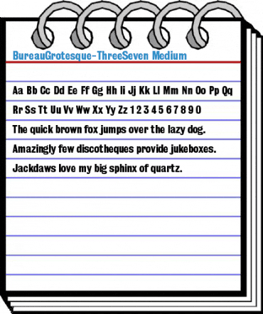 BureauGrotesque-ThreeSeven Medium Font