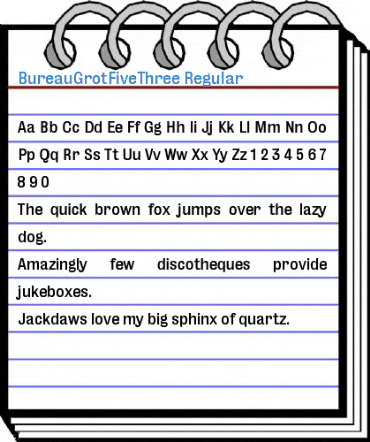 BureauGrotFiveThree Regular Font