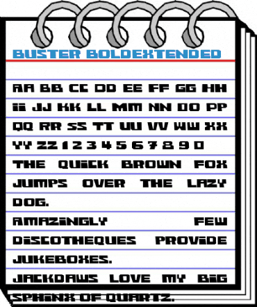 Buster BoldExtended Font
