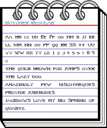 Butcher Regular Font