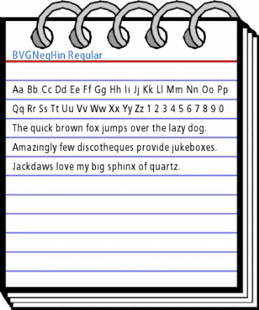 BVGNegHin Regular Font