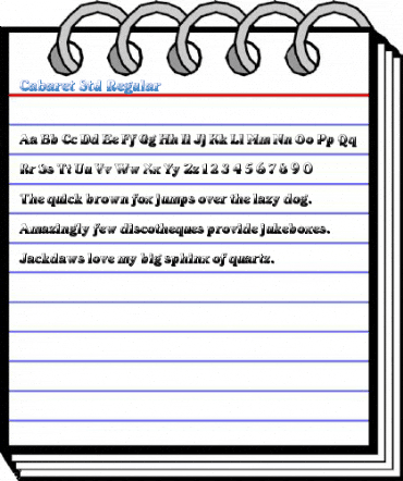 Cabaret Std Regular Font