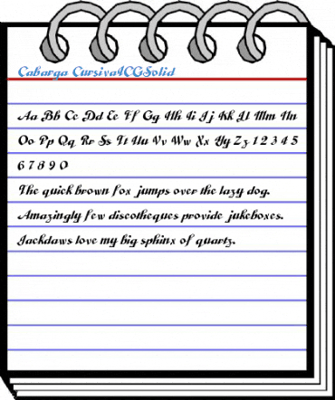Cabarga CursivaICGSolid Font