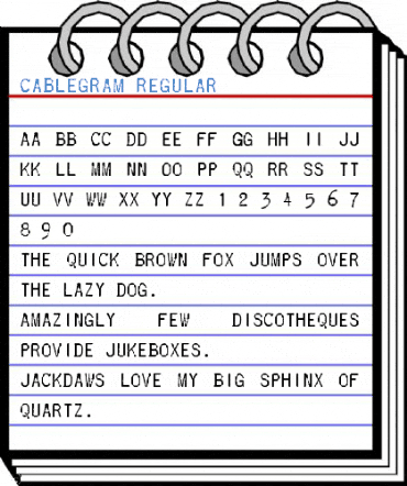 Cablegram Regular Font