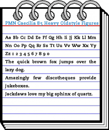 PMN Caecilia 85 Heavy Oldstyle Figures Font