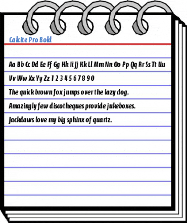 Calcite Pro Bold Font