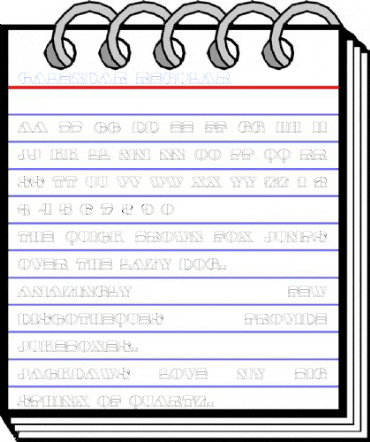 Calendar Regular Font