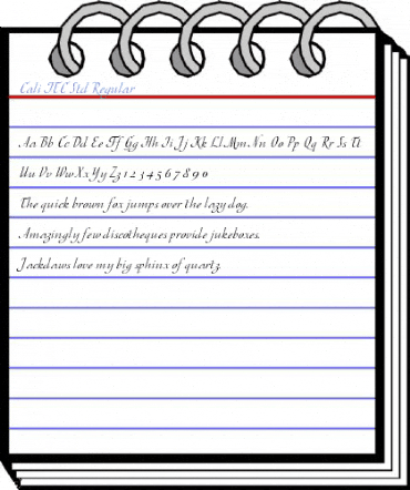 Cali ITC Std Regular Font