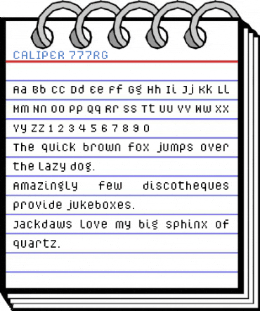CALIPER 777RG Font