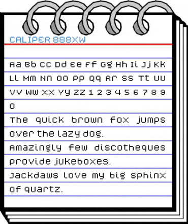 CALIPER 888XW Font