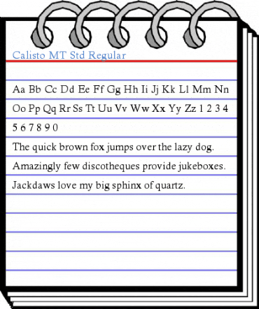 Calisto MT Std Regular Font