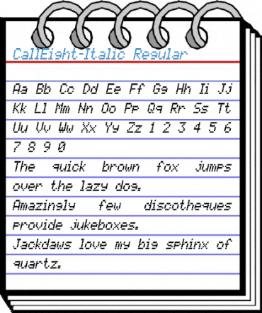 CallEight-Italic Regular Font