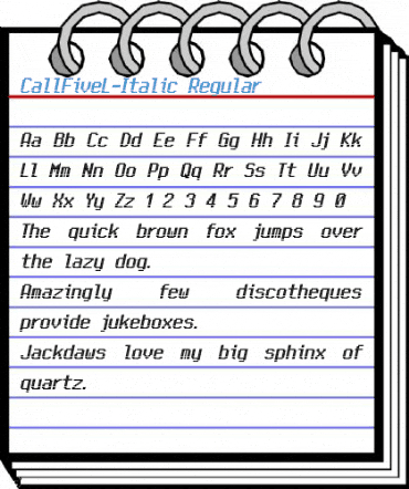 CallFiveL-Italic Regular Font