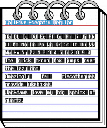 CallFiveL-Negativ Regular Font