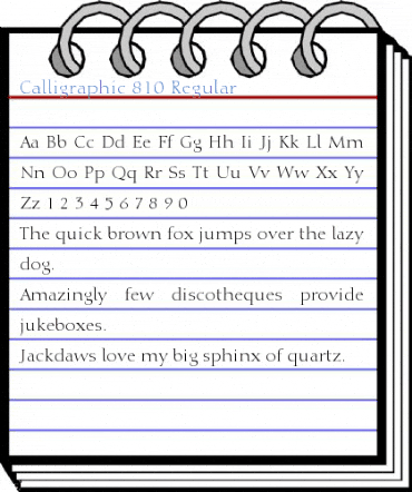 Calligraphic 810 Regular Font
