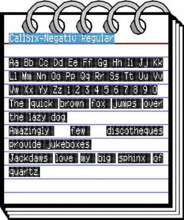CallSix-Negativ Regular Font