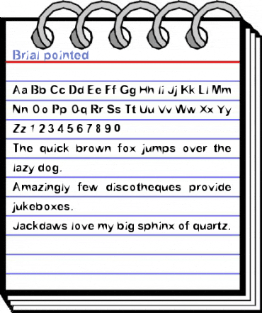 Brial pointed Font