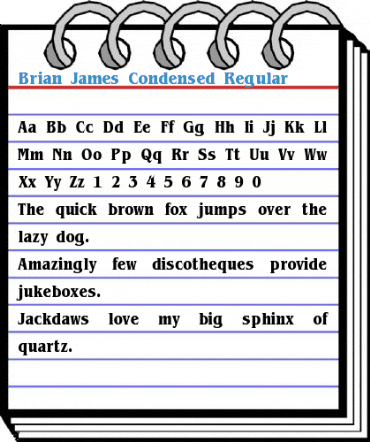 Brian James Condensed Regular Font