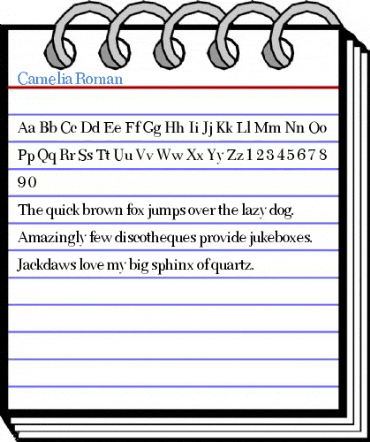 Camelia Roman Font