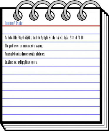 Camerton A Regular Font