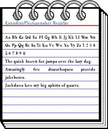 CanadianPhotographer Regular Font