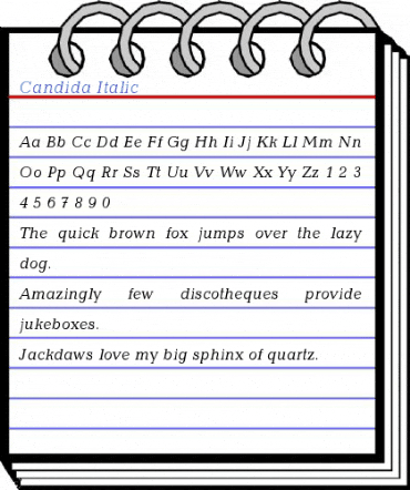 Candida Italic Font