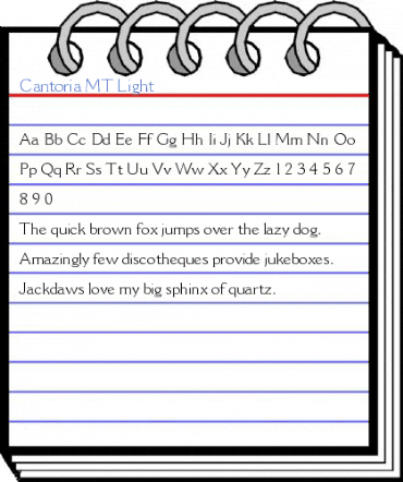 Cantoria MT Light Font