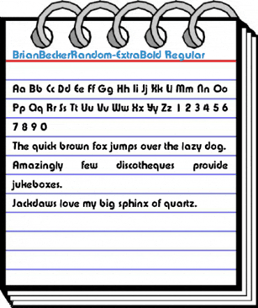 BrianBeckerRandom-ExtraBold Regular Font