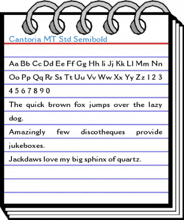 Cantoria MT Std Semibold Font