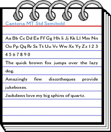 Cantoria MT Std Semibold Font