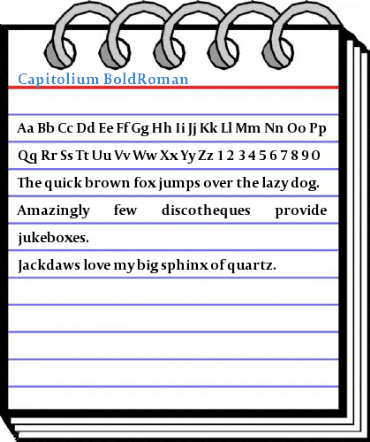 Capitolium BoldRoman Font